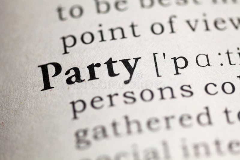 Party stock image. Image of including, fake, word, definition 78886383