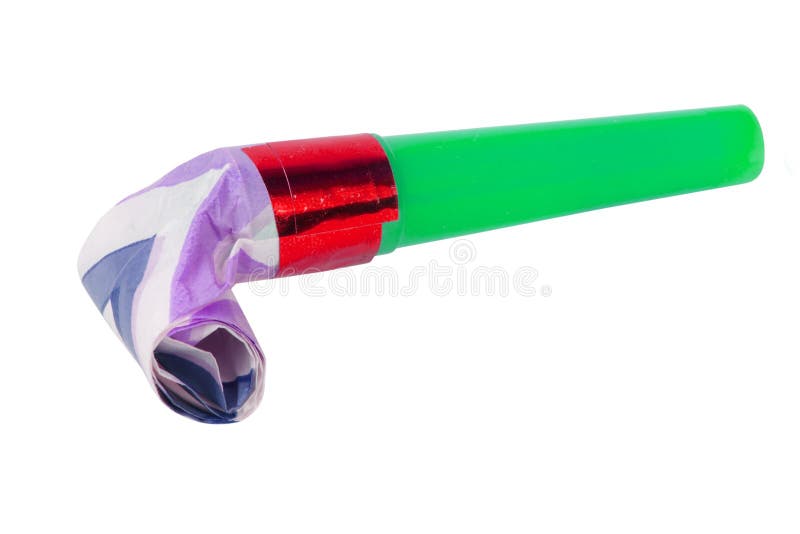 Party favor horn isolated stock photo. Image of clipping - 24015414