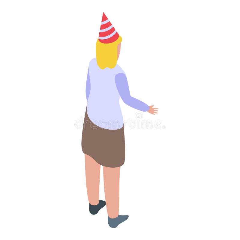 Party guest icon, isometric style stock illustration