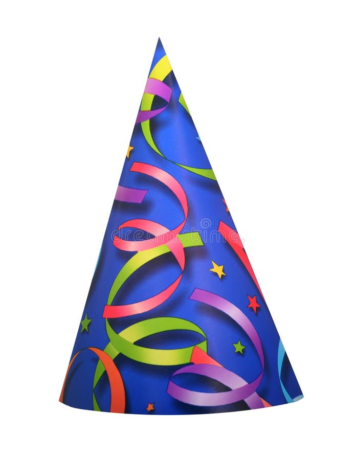 Pink Feather Birthday Party Hat Stock Image Image of years, isolated