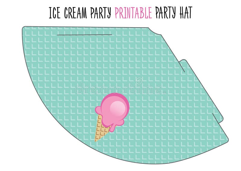 Party hat. Ice cream party