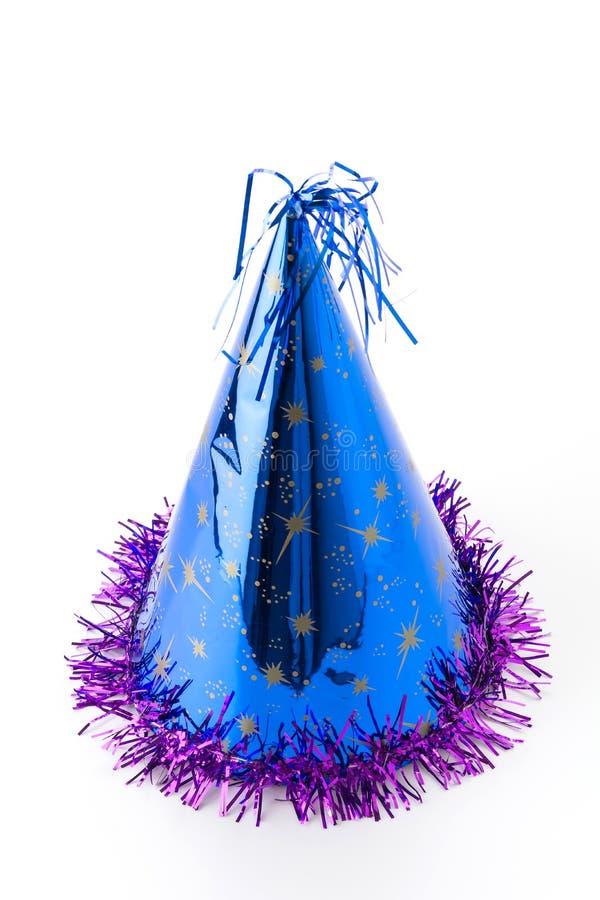 Party hat on white background. Bright red hat stock images, royalty-free photos and pictures
