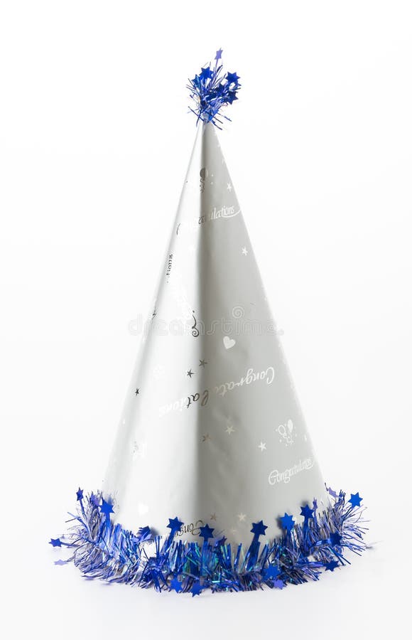 Party hat on white background. Bright red hat stock images, royalty-free photos and pictures