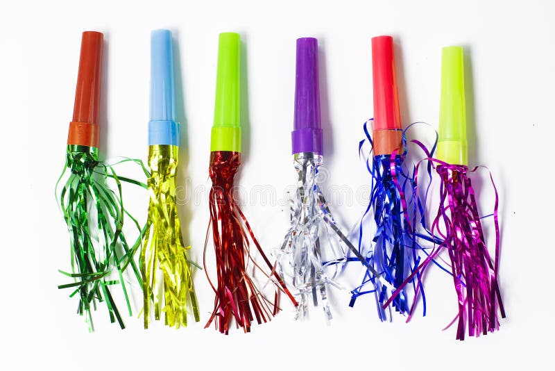 Confetti streamers blowers stock photo. Image of invitation 4372140