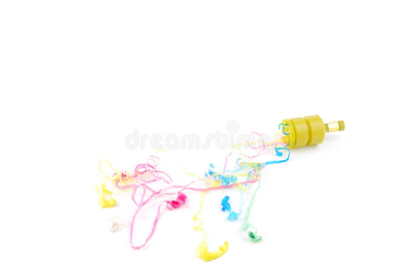 Colorful party poppers isolated on white background. Colorful party poppers isolated on white background