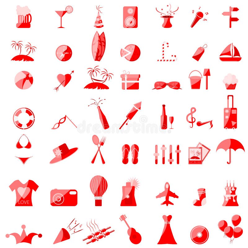 Party Icon Set royalty free illustration