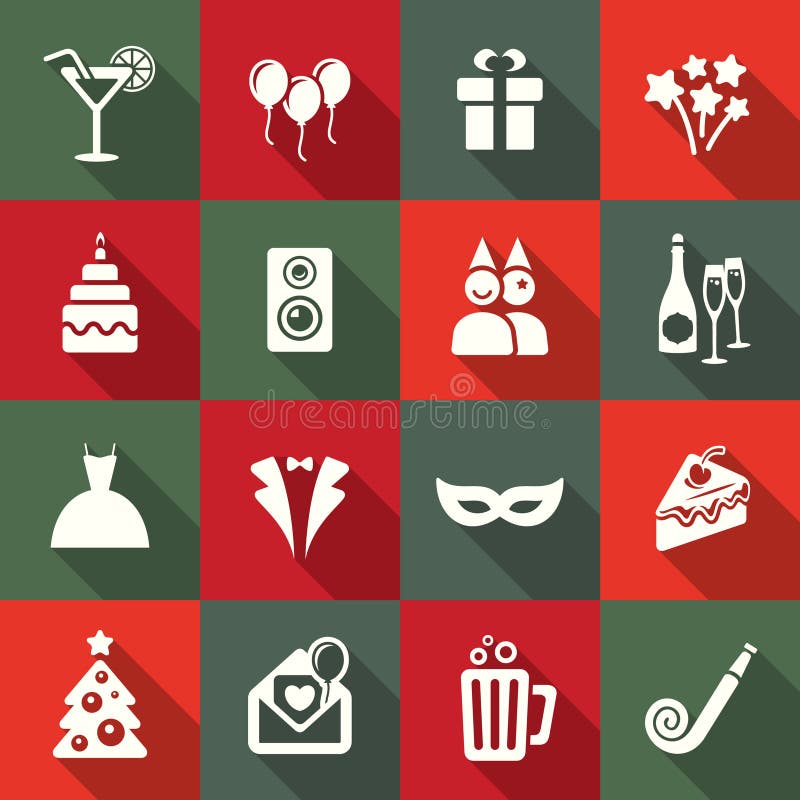 Party icon set royalty free illustration