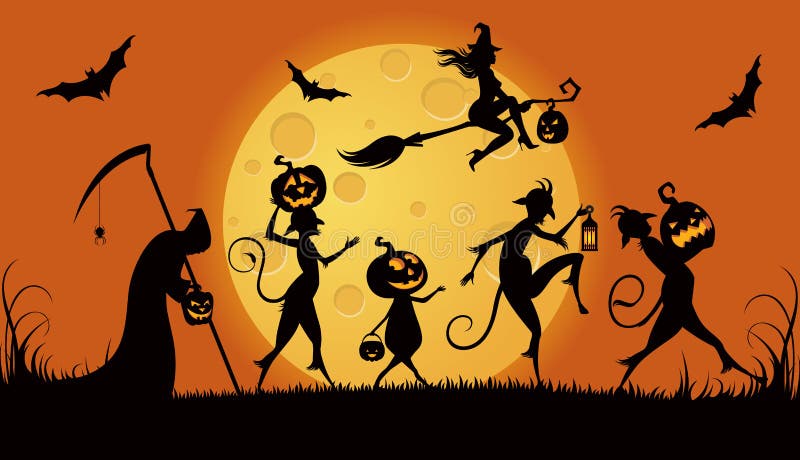 Party monsters for Halloween vector illustration