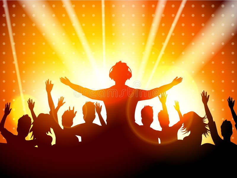 Party people in club stock vector. Illustration of happy - 66372499