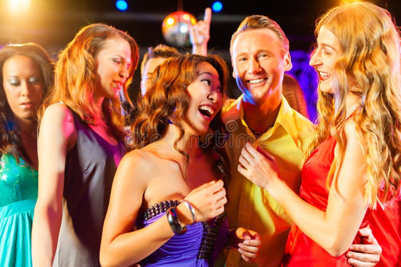 Party People Dancing in Disco or Club Stock Photo - Image of ...