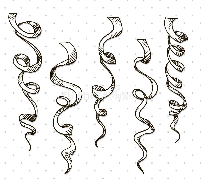 Party serpentine. Ribbons. Celebration. vector stock illustration