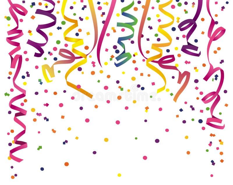 Party streamers background Royalty Free Vector Image