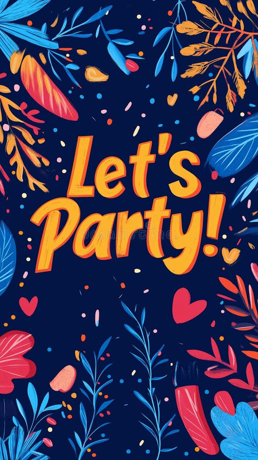 Party Theme for Greeting Cards Stock Photo - Image of template, flyer ...