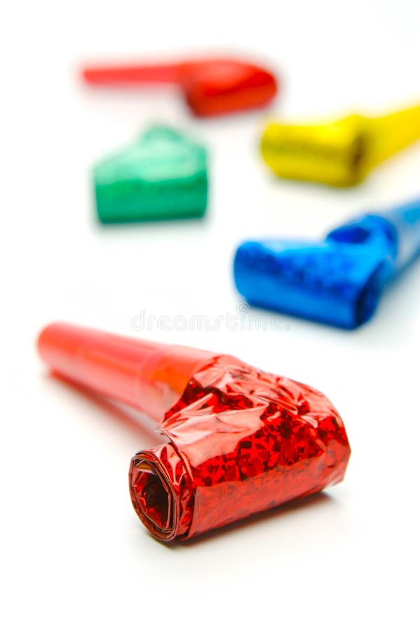 Party Whistles stock photo. Image of blowouts, isolated 6992176