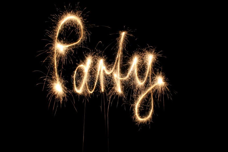 Party word sparkler royalty free stock photo Party word sparkler royalty free stock photo
