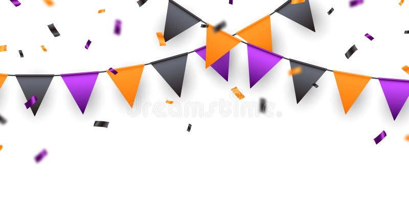 Partyflaggenhintergrund für Halbween-Vektor-Darstellung lizenzfreie abbildung