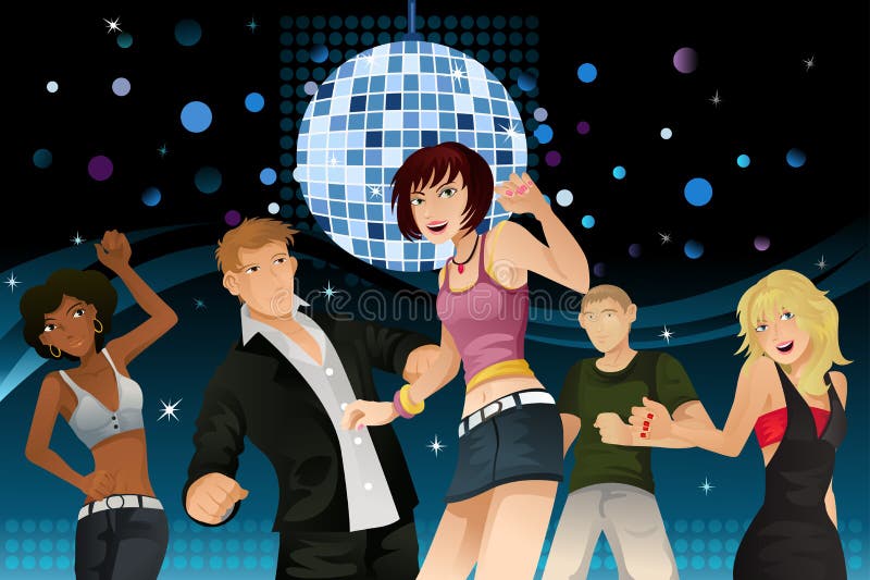 Partying dos jovens ilustração royalty free Partying dos jovens ilustração royalty free