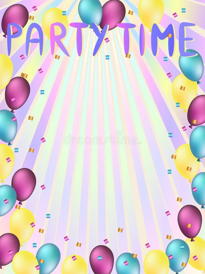 Colorful party time words illustration. Colorful party time words illustration