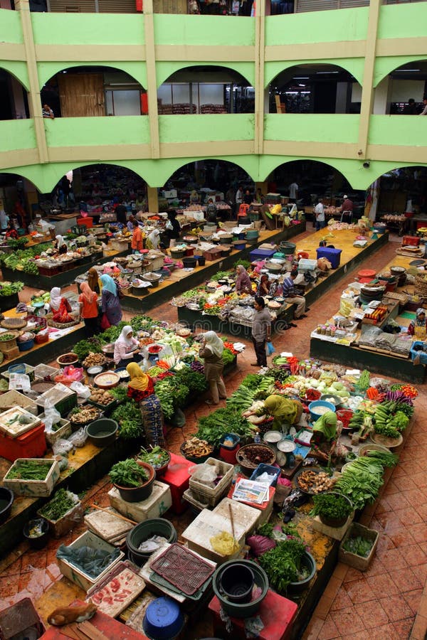 Pasar Siti Khadijah (рынок), Kelantan Kota Bharu центральный, Малайзия стоковые фото Pasar Siti Khadijah (рынок), Kelantan Kota Bharu центральный, Малайзия стоковые фото