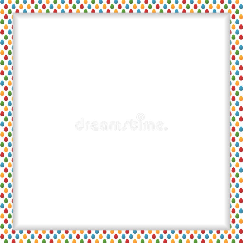 Pasen-kader met kleurrijk eierenpatroon en vrije ruimte in Ce stock illustratie Pasen-kader met kleurrijk eierenpatroon en vrije ruimte in Ce stock illustratie