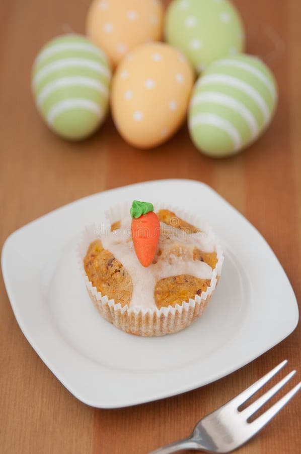 Pasen-Muffins stock afbeeldingen