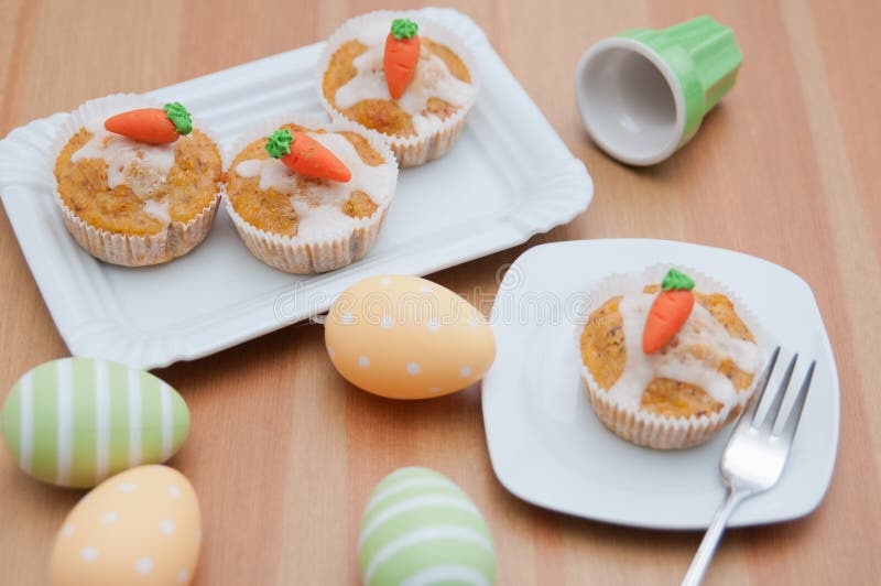 Paasmuffins stock foto's