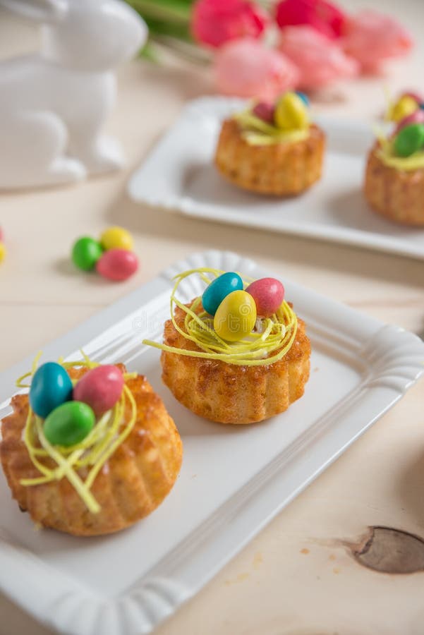 Pasen-muffins royalty-vrije stock fotografie