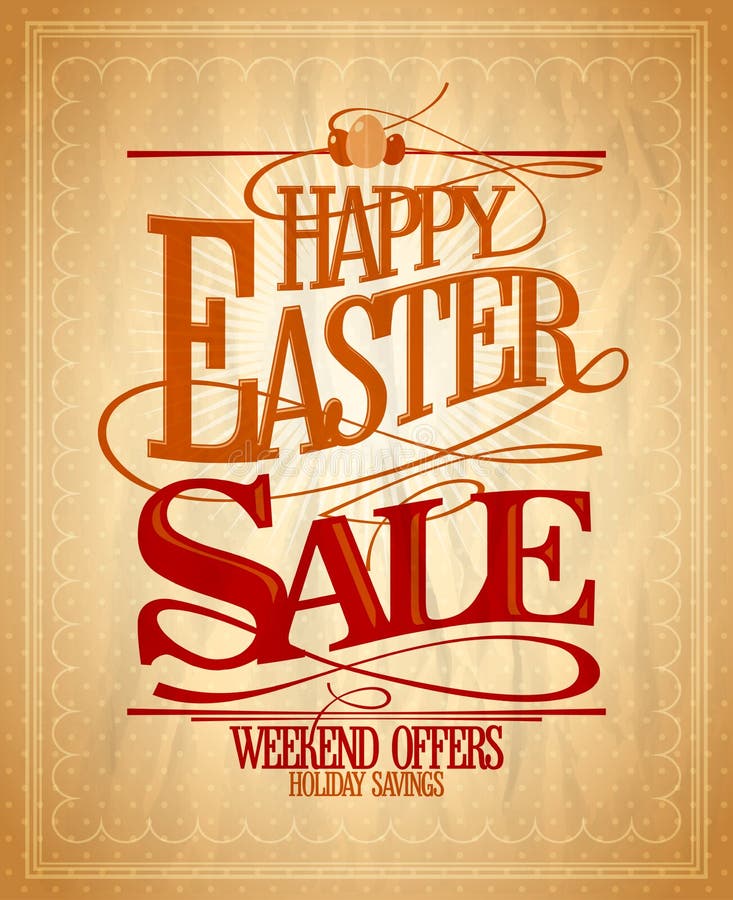 Paas aanbieding, vakantiebesparingsontwerp vector illustratie