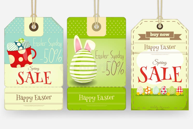 Paas Sale Tags stock illustratie
