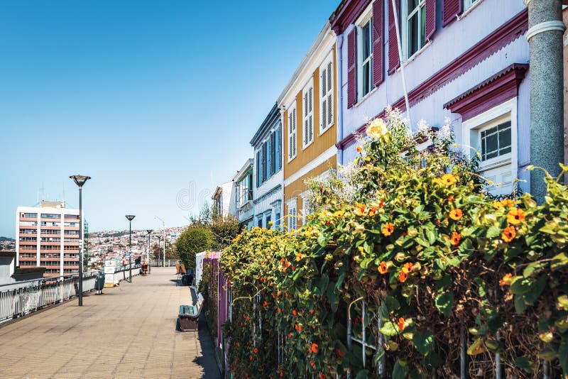 Paseo Atkinson Walk at Cerro Concepcion Valparaiso, Chile Stock Photo Image of atkinson