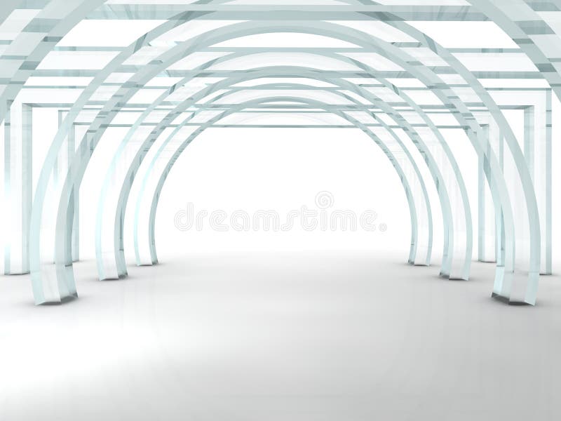 Pasillo o túnel de cristal brillante ilustración del vector Pasillo o túnel de cristal brillante ilustración del vector