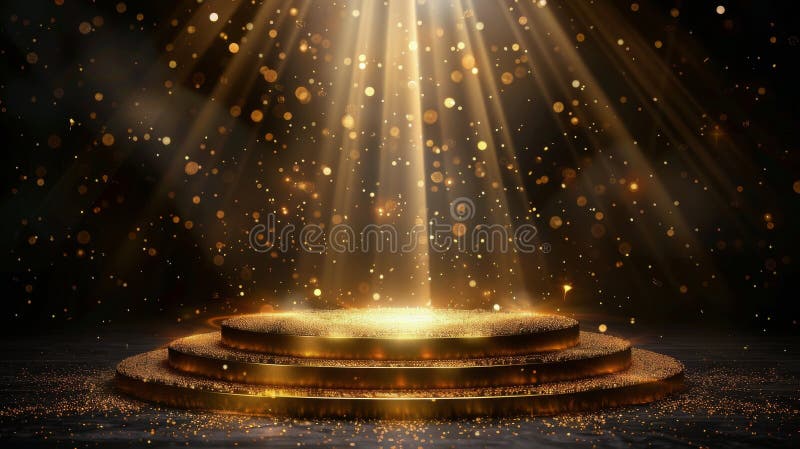 Pasos iluminados hacia arriba. Un conjunto de pasos iluminados con luz de fundición hacia abajo. ai generada