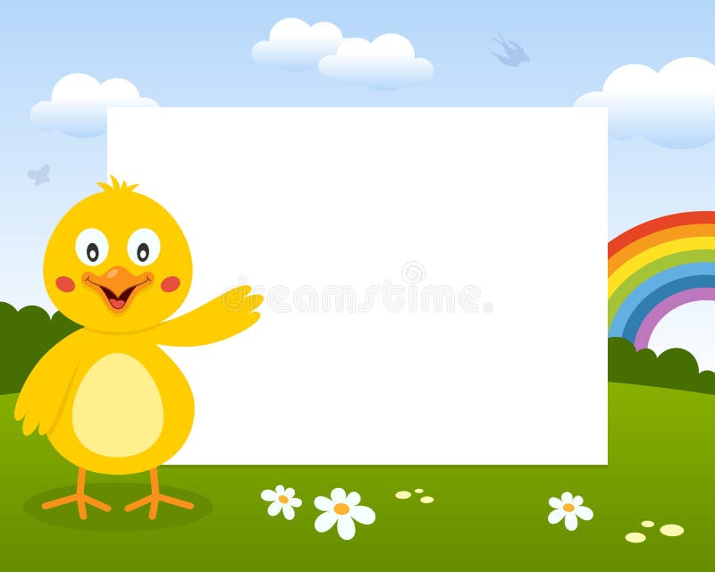 Pasqua Chick Photo Frame sveglio illustrazione di stock Pasqua Chick Photo Frame sveglio illustrazione di stock