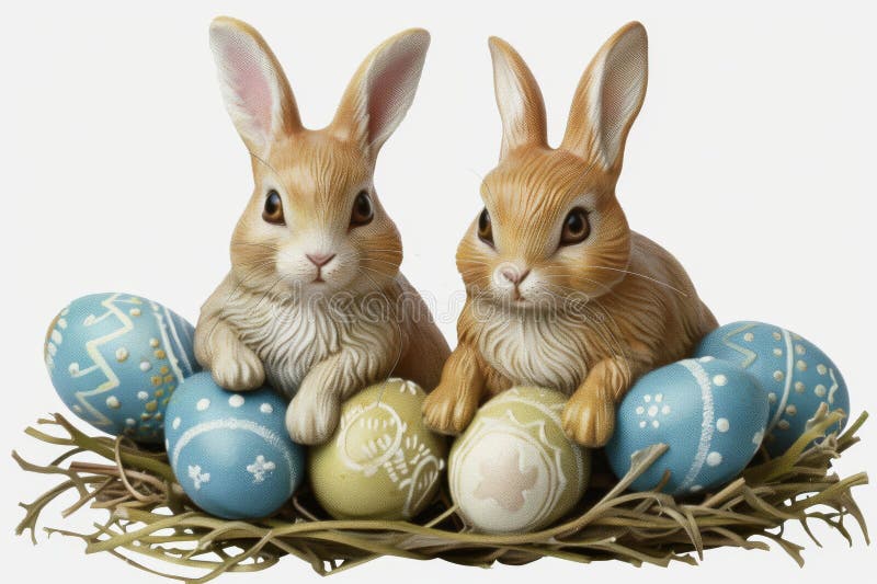 Pasqua felice turchese prato prato pascolo. area di tipo coniglietto con carta d'amico bianca. carta da parati di fondo di coda di royalty illustrazione gratis