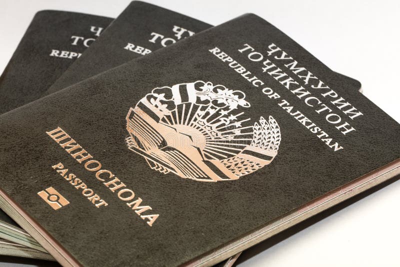 Pass des Bürgers des Republik Tadschikistans, wenn Sie im Ausland reisen lizenzfreies stockbild
