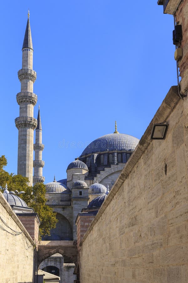 Passage between the buildings of the madrasah to the Suleymaniye Mosque, Istanbul royalty free stock photos Passage between the buildings of the madrasah to the Suleymaniye Mosque, Istanbul royalty free stock photos