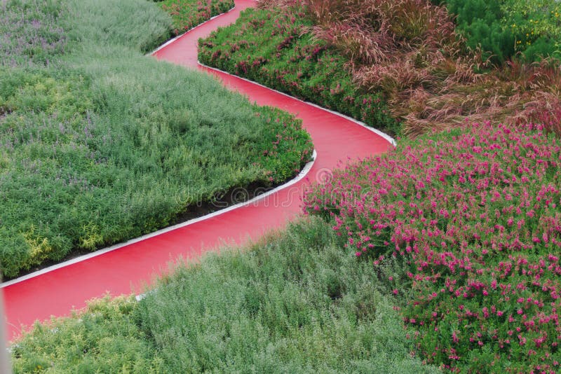 Passage in the garden stock image. Image of concrete 160814211
