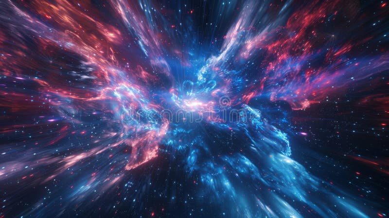 Passage hyper-spatial envoûtant dans les profondeurs mystérieuses et infinies de l'espace inexploré. Une transition hyper-spatiale captivante vers les profondeurs mystérieuses et interminables de l'espace inexploré généré par l'air