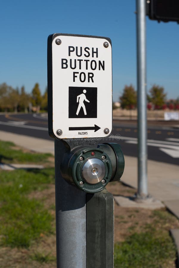 Push to Walk Button Crosswalk. Push to Walk Button Crosswalk