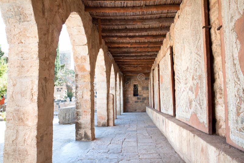 Passage of Umm Qais castel royalty free stock photography