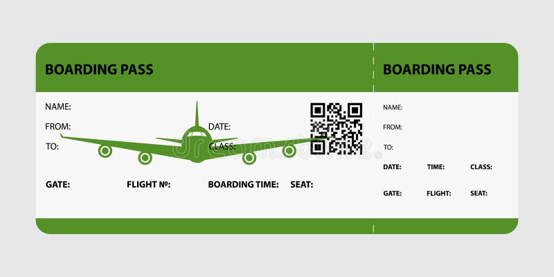 Passaggio di imbarco verde royalty illustrazione gratis Passaggio di imbarco verde royalty illustrazione gratis