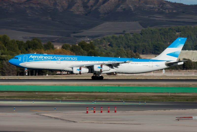 Aerolineas Argentinas Airbus A340 Start Redaktionelles Foto