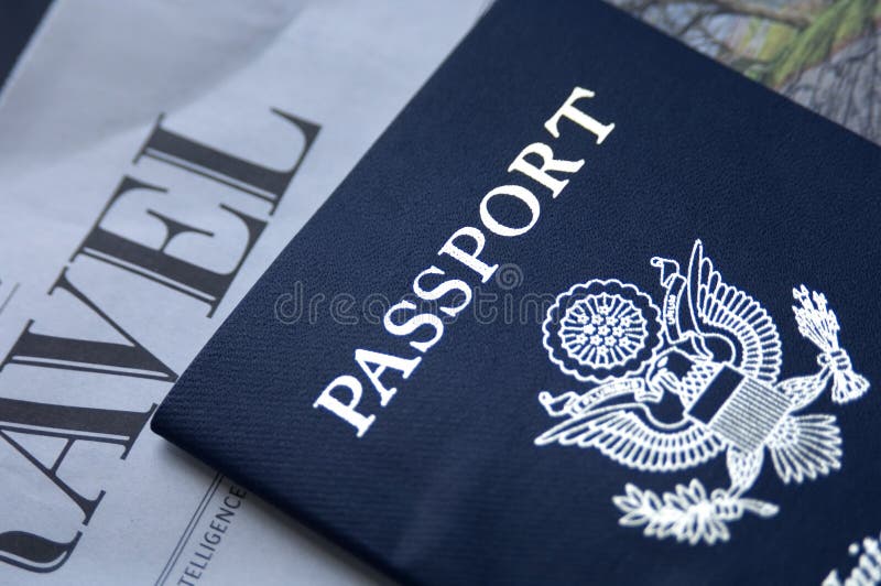 Passaporte e curso imagens de stock Passaporte e curso imagens de stock