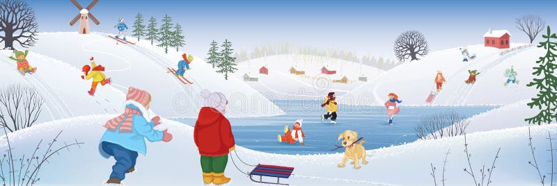 Passatempo di inverno illustrazione di stock