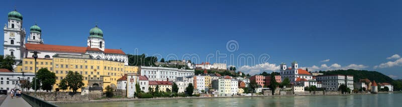 Passau, a city in Lower Bavaria, Germany, is also known as the City of Three Rivers, because the Danube is joined at Passau by the Inn from the south and the Ilz from the north. Passau's population is approximately 50,000, of whom about 11,000 are students at the local Passau University. The school was founded in the late 1970s. Its roots go back to the Institute for Catholic Studies founded in 1622. It is renowned in Germany for its institutes of economics, law, theology, computer sciences and Cultural Studies. Passau once was an ancient Roman colony. During the second half of the 5th century, St. Severinus established a monastery here. In 739, an English monk called Boniface founded the diocese of Passau. At the time it was the largest diocese of the Holy Roman Empire for many years. In the Treaty of Passau (1552), Archduke Ferdinand I, representing Emperor Charles V, secured the agreement of the Protestant princes to submit the religious question to a diet. This led to the Peace of Augsburg in 1555. From 1892 until 1894, Adolf Hitler and his family lived in Passau.