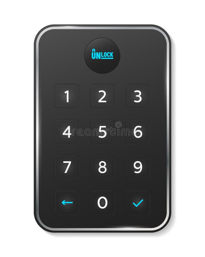 Passcode Interface For Lock Screen Login Or Enter Password Pages 