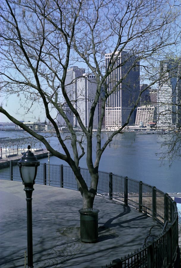 Manhattans financial district viewed accross the East River from the Brooklyn Heights Promenade. Manhattans financial district viewed accross the East River from the Brooklyn Heights Promenade.