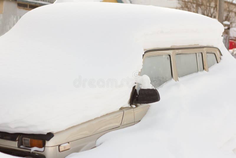 Passenger Car Under the Snow,covered with Snow Car Stock Image Image of snowcovered, isolated