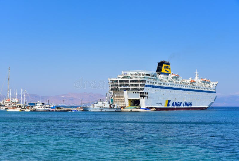 Passenger ferry in Kos port, Greece