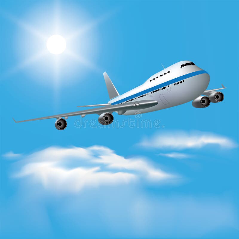 Passenger plane vector illustration Passenger plane vector illustration